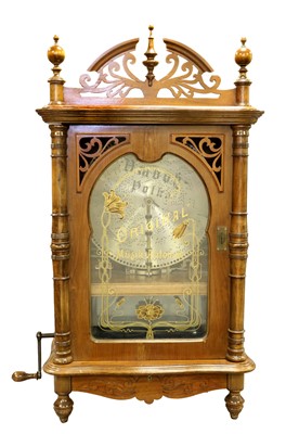 Lot 61 - A Good Lochmann 'Original Musik Automat' Coin-Operated 17-Inch Upright Disc Musical Box