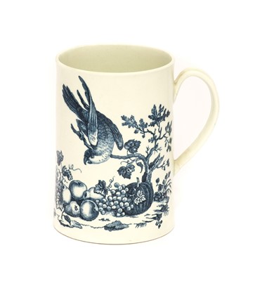 Lot 340 - A Worcester Porcelain Mug, circa 1775, printed...