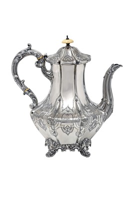 Lot 2183 - A Victorian Silver Coffee-Pot