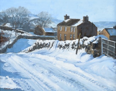 Lot 63 - Brian Alderman (b.1954) "Sun and Snow - Crag...