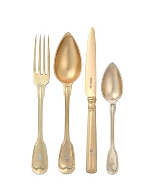 Lot 2148 - A George V Silver-Gilt and Brass Dessert-Service