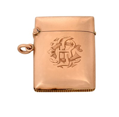 Lot 2165 - An Edward VII Gold Vesta-Case