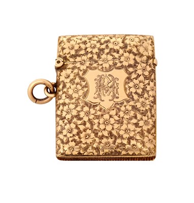 Lot 2164 - A Victorian Gold Vesta-Case