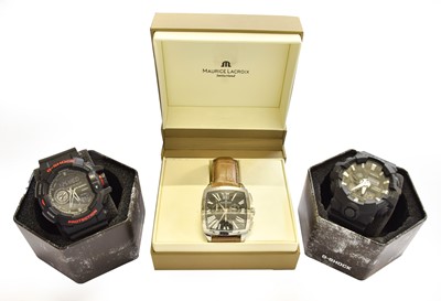 Lot 61 - A Stainless Steel Chronograph Calendar Quartz...