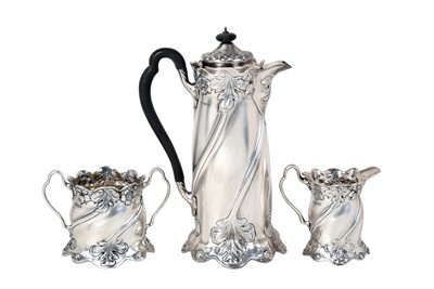 Lot 2192 - A Three-Piece Victorian Silver Coffee-Service