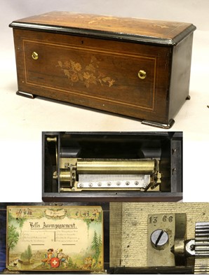 Lot 60 - A Good Hidden Bells Musical Box By Mermod Frères