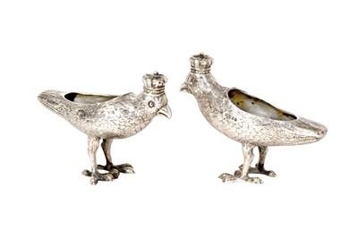 Lot 2194 - A Pair of Victorian Silver Novelty Salt-Cellars