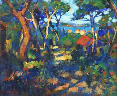 Lot 72 - John Mackie (b.1953) Scottish "Dancing Trees,...