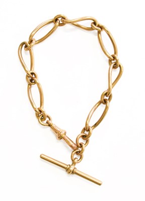 Lot 67 - A Figaro Link Chain, stamped '9' and '.375',...