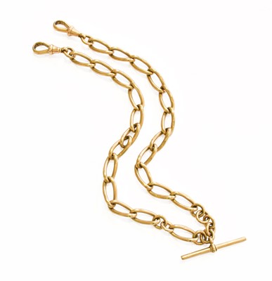 Lot 70 - A Watch Chain, stamped '9' and '375', length...