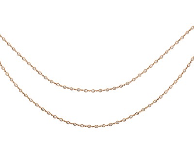 Lot 2041 - A Diamond Necklace the ninety-three chain...