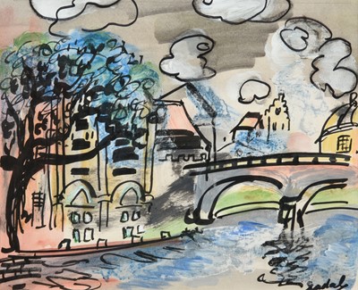 Lot 78 - Carlos Nadal (1917-1998) Spanish "Pont Du...