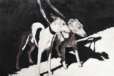 Lot 142 - Richard Billingham (b.1970) Two Whippets Oil...