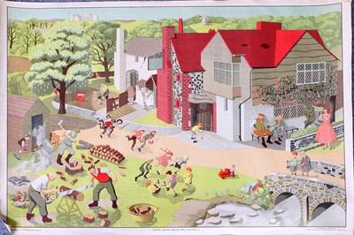 Lot 628 - General Service English Wall Pictures: Five Poster