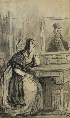 Lot 1130 - Honoré Daumier (1808-1879) French The Admirer...