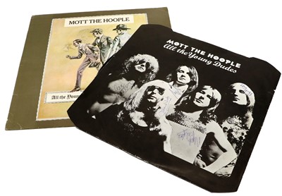 Lot 112 - Mott The Hoople - All The Young Dudes Autographed LP