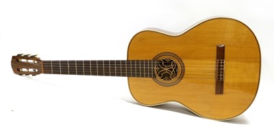 Lot 63 - A B Hermann Carlton Levin Classical Guitar Made In Sweden