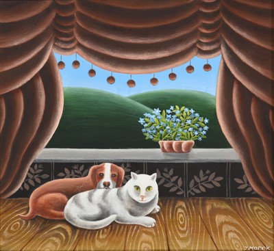 Lot 93 - Jerzy Marek (1925-2014) Polish "Friends"...