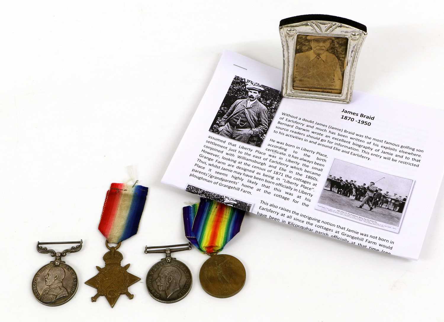 Lot 37 - A First World War Long Service Group of Four...
