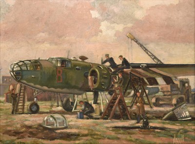 Lot 53 - John Perrin (20th century) Mechanics working...