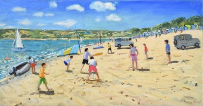 Lot 86 - Andrew Macara NEAC (b.1944) "Beach Cricket...