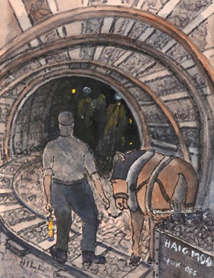 Lot 20 - Eric Hill (b.1921) "Pit Pony and Lad" Signed,...