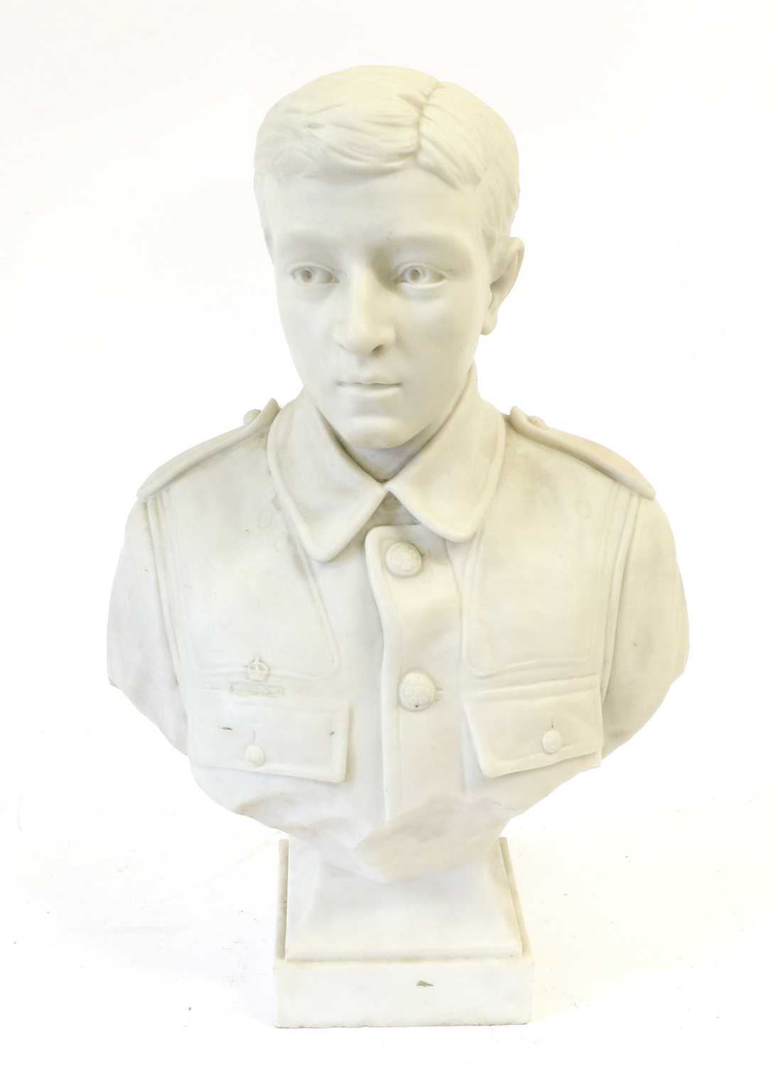 Lot 118 - A White Marble Bust of a First World War...