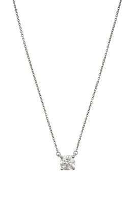 Lot 2277 - A Diamond Solitaire Necklace, by Tiffany & Co....