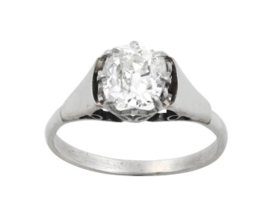 Lot 2294 - A Diamond Solitaire Ring the old cut diamond...