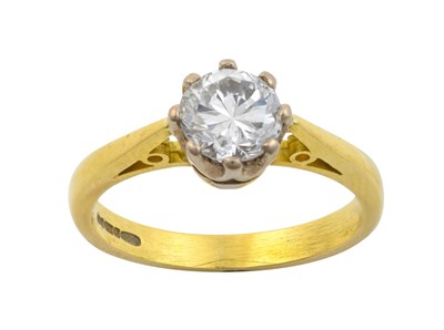 Lot 2293 - An 18 Carat Gold Diamond Solitaire Ring the...