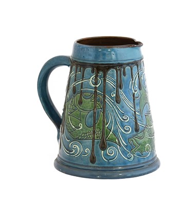 Lot 543 - A C.H.Brannam Barum Ware jug, dated 1904,...