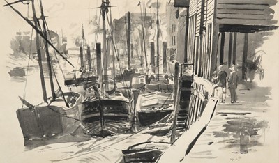Lot 1122 - William Lionel Wyllie RA, RI, RE (1851-1931)...