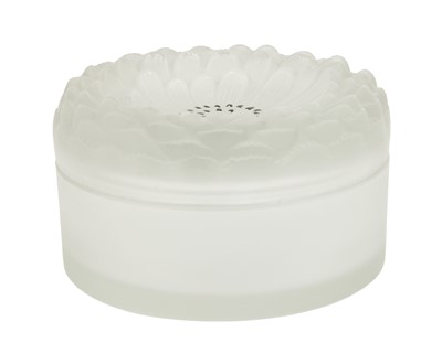 Lot 599 - A Lalique Frosted and Black Stained Dahlia...