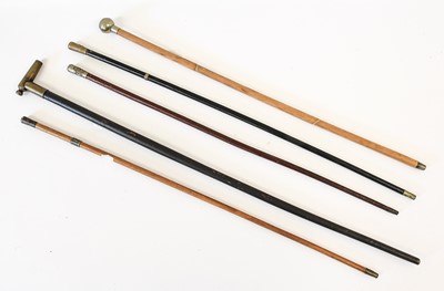 Lot 75 - A 19th Century Ebonised Walking Stick, the...