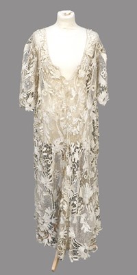 Lot 2044 - Early 20th Century Lace Dress, with v-neckline,...