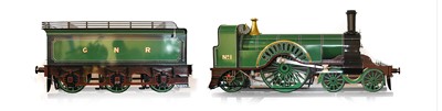 Lot 722 - Finely Engineered 10 1/4" Gauge 4-2-2 Stirling Single Class No.1 Locomotive