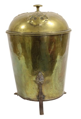 Lot 622 - An Arts & Crafts Brass Coal Box, the domed...