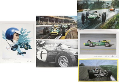 Lot 584 - A Collection of Motor Racing Posters and...