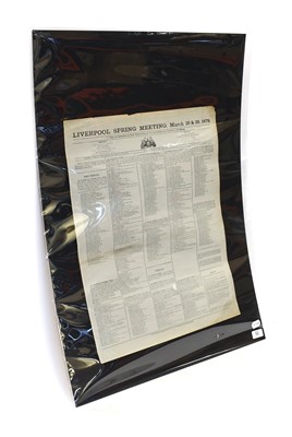Lot 52 - Liverpool Spring Meeting 1878 March 28-29 Racecard