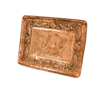 Lot 619 - An Arts & Crafts Newlyn Copper Rectangular...