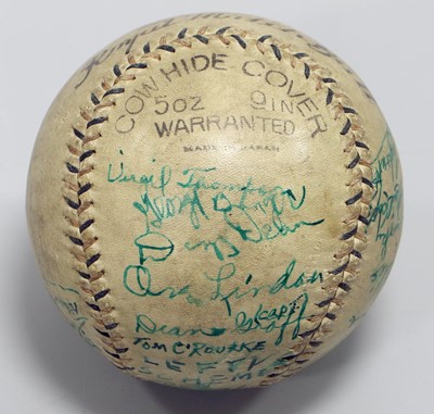 Lot 4001 - 1938 World Amateur Baseball Series Autographed Baseball