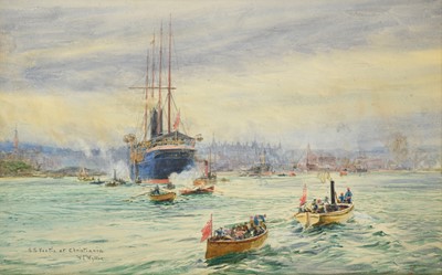 Lot 1016 - William Lionel Wyllie (1851-1931)"S.S. Vectis...