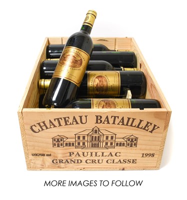 Lot 3033 - Château Batailley 1998, Pauillac (twelve bottles)