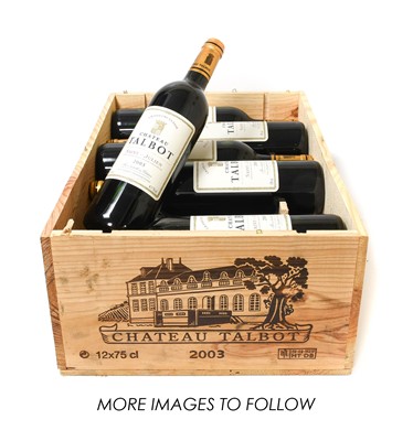 Lot 3080 - Château Talbot 2003, Saint-Julien (twelve...
