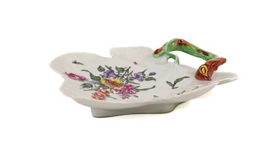 Lot 43 - A Worcester Porcelain Leaf Dish, circa 1760,...