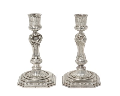 Lot 2119 - A Pair of Elizabeth II Silver Candlesticks