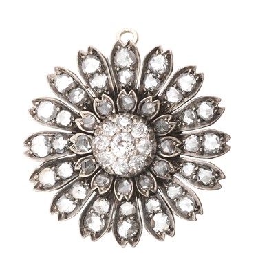 Lot 2223 - A Diamond Brooch/Pendant realistically...