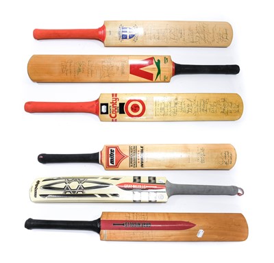 Lot 4013 - Five Signed Cricket Bats