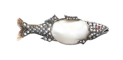 Lot 2314 - A Victorian Blister Pearl, Diamond and Ruby...