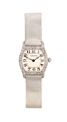 Lot 2194 - Cartier: A Rare Lady’s Art Deco Platinum and...